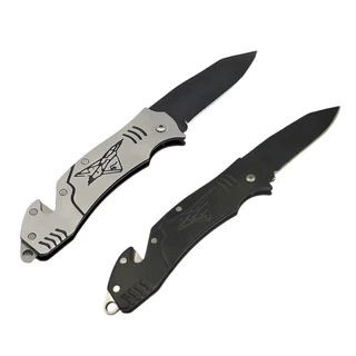 Canivete Multiuso Aço Inox Retrátil Dobrável Portátil 17cm