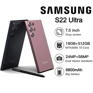Marca Nova Android S22 Ultra 5G 8GB RAM + 256GB/512GB ROM 5000mAh Android12 Snapdragon 8 Gen 2 Octa Core 6.8 " HD 108MP 40MP Jogo Telefônico Estudantil Barato