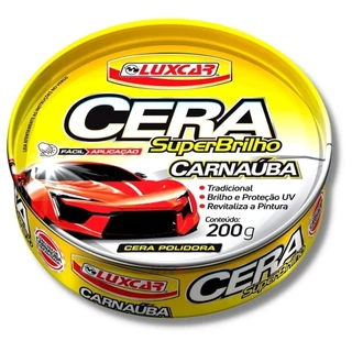 Cera Automotiva Carnaúba Luxcar Pasta SuperBrilho 200g em Oferta na Shopee