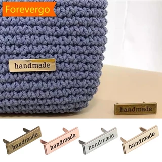 forevergo 10Pcs Rótulo Metálico De Metal Feito À Mão Rectângulo De Zinco Liga Cartas Feitas De Bricolagem Acessórios De Costura S8Y1