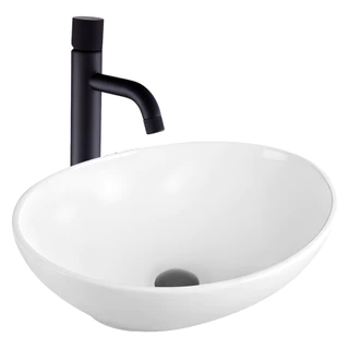 Cuba Banheiro Louça Oval Torneira Monocomando Válvula Click