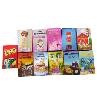 JOGO DA MEMÓRIA TEMAS / MINI UNO / MICO COM 12 CAIXINHAS - LEMBRANCINHA DE ANIVERSÁRIO