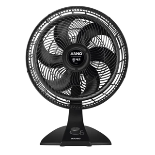 Ventilador de Mesa e Parede Arno VF42 Turbo Force, 40cm 2 em 1, 6 Pás, Preto