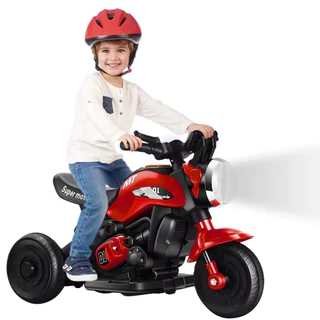 Moto Elétrica Infantil Vermelha com Luz Som 6V - Bang Toys