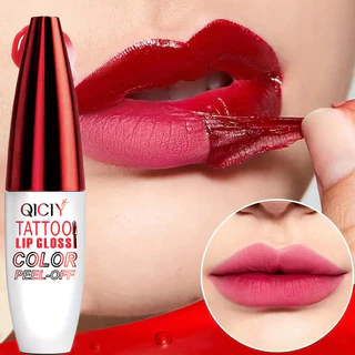 QICIY 4 Cores Líquido Peel-off Brilho Labial À Prova D'água De Longa Duração Batom Fosco Copo Antiaderente Maquiagem Hid em Oferta na Shopee