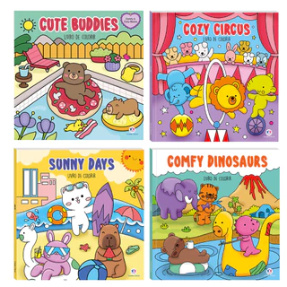 Kit Livros de colorir - Cozy & cute days em Oferta na Shopee