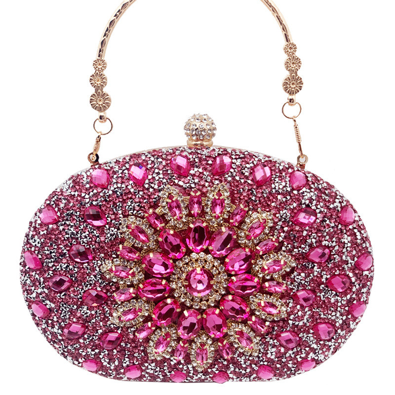 Flor Cristal Strass Lantejoulas Bolsas Femininas 2026 Nova Moda