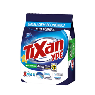 Lava Roupas Sachê em Pó Primavera 4kg Tixan Ypê em Oferta na Shopee