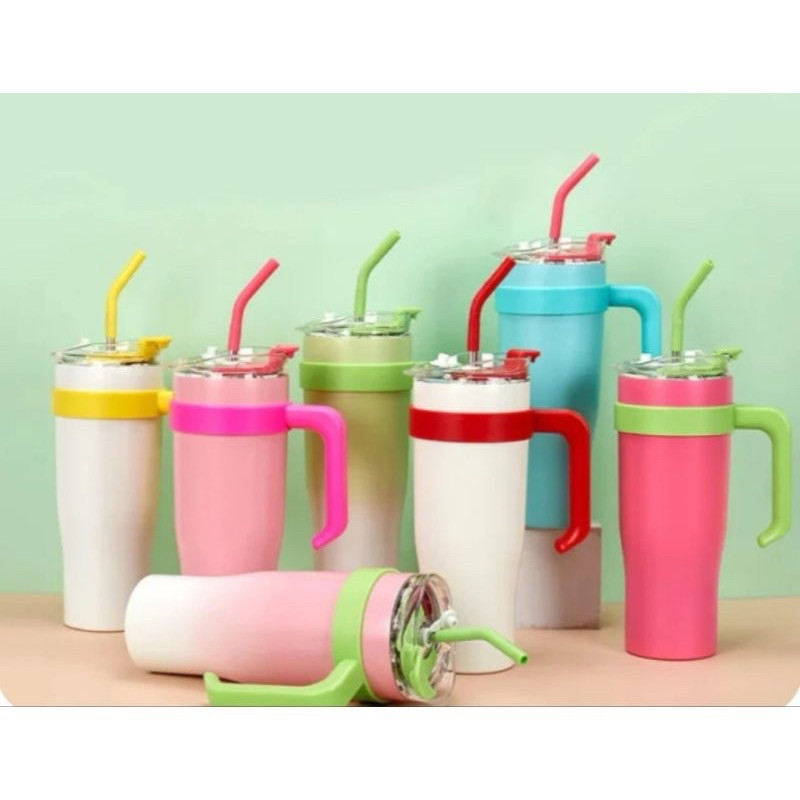 Caneca Térmica 1,2L Estilo Capacidade Generosa Canudo Plástico prática Copo Neymar Radimi