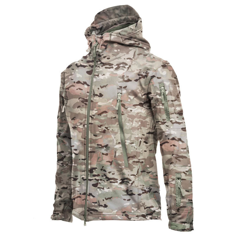 Militar Shark Skin Soft Shell Casacos Homens Táticos À Prova De