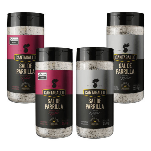 Kit Sal De Parrilla Pimenta E Pimenta Alho Netao Cantagallo