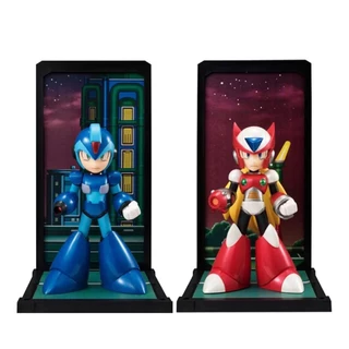 Kit 2 Bonecas Megaman Blue/Zero Tamashii Buddies Cone 12 cm Ação Figura Colecionável Decoração