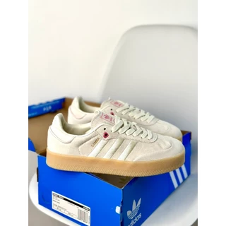 ADSamba XLG " Branco Preto " Samba Dance Thick Base Series Wind Joker Loaf Sapatos Esportivos De Lazer
