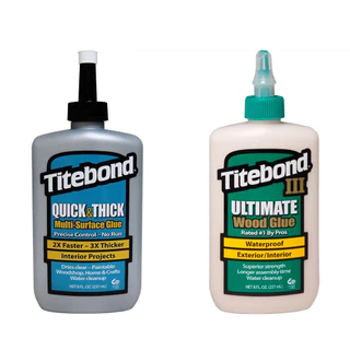 Kit Cola Multisuperfície Quick & Thick 237ml e Ultimate Wood Glue 237ml Titebond