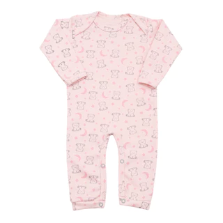 Macacão Changuito Longo Bebê Menina Algodão Egipicio Rosa Proteção UV 50+ Infantil Enxoval Presente Premium Barato Chá de Bebê Roupa Infantil Menina Roupas de Bebê