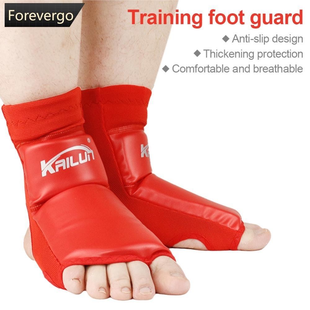 1 Par PU Couro Sanda Instep Guard Boxe Adulto Muay Thai Taekwondo ...