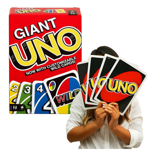 Giant Uno Jogo Cartas Mattel Original Uno Gigante 108 Cartas