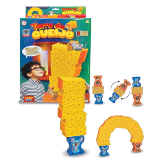 Jogo Empilhando Queijo Ratinho Equilíbrio Brinquedo Infantil