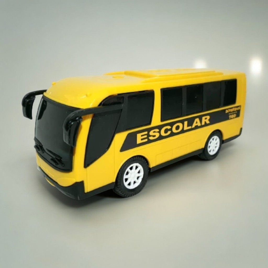 Onibus Diverbus Comum Escolar Brinquedo De Plástico 21Cms - Vermelho ...
