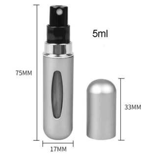 KIT 3 Pcs Porta Perfume Recarregavel Portatil Spray 5ml
