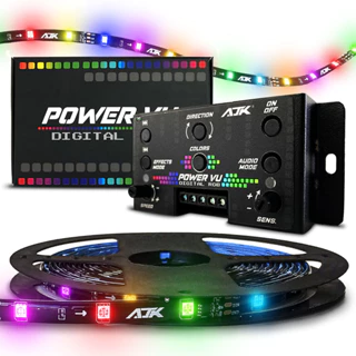 Kit Power VU Digital Ritmico + Rolo Fita Led 5 Metros AJK