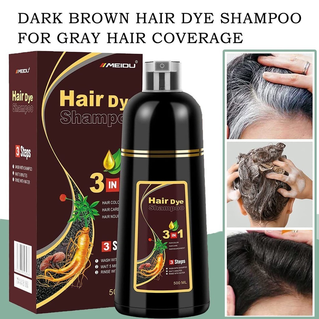 shampoo Instantâneo De Tintura De Cabelo Feminino Cinza Masculino