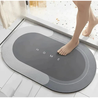 Kit Com 2 Tapetes de Banheiro – Super Absorventes/ Antiderrapantes e de Secagem Rápida Com Design Oval - WL em Oferta na Shopee
