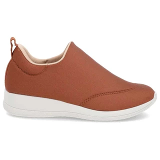 Tênis Casual Feminino Elastano Canela Usaflex AJ1204 em Oferta na Shopee