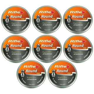 8x Latas de Chumbo Rifle Round Field Calibre 6.35mm