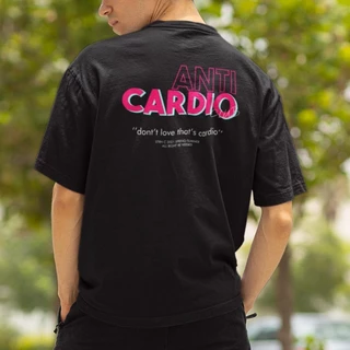 Camiseta 100% Algodão Anti Cardio Love Meme Maromba Moda Fit