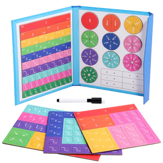 Brinquedos Educacionais De Aprendizagem De Fração Magnética Para Crianças Jogo De Madeira Parish Teaching Aids Arithmetic Learning