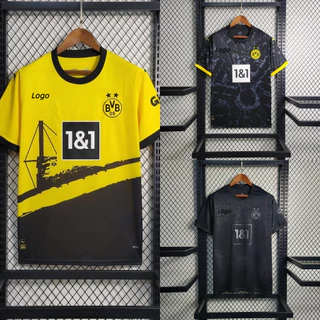 Emissão De Fãs Borussia Dortmund Jersey 23-24 DT Casa Longe Preto Camisa De Futebol