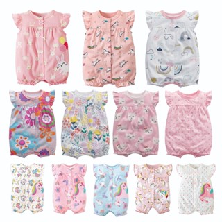 Roupas De Bebê Manga Curta De Verão Algodão Puro Rompers Bebês Meninas Desenho Animado 3-24M Macacão Carter Infantil em Oferta na Shopee