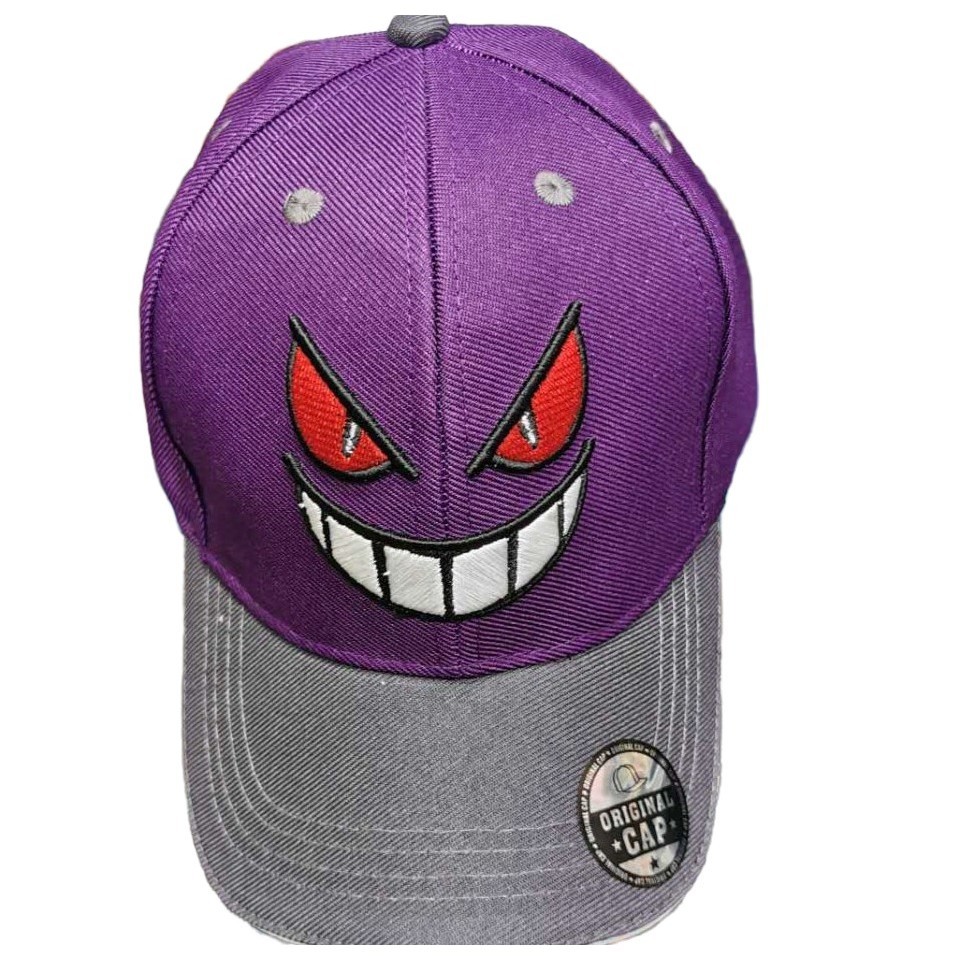 Boné Anime Gengar Pokemon Roxo Com Regulagem Bordado | Shopee Brasil