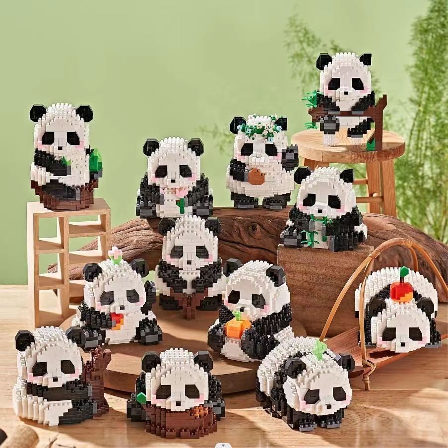 Panda Cute Orchid Orchid Blocos de construção infantil Panda Cute ...