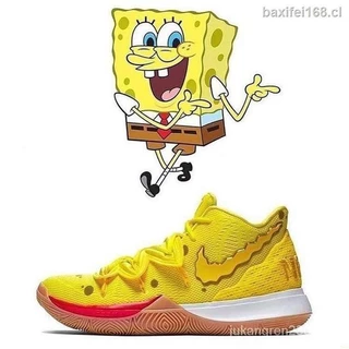 Estoque preparação x Spongebob quarepants kyrie 5 homens basquete tênis moda sapatos prontos estoque