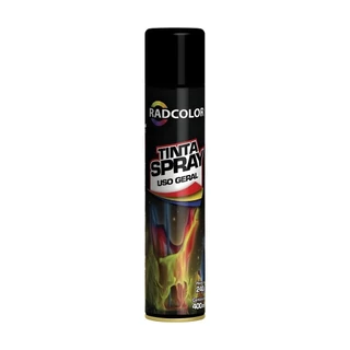Tinta spray preto brilho uso geral 400 ml
