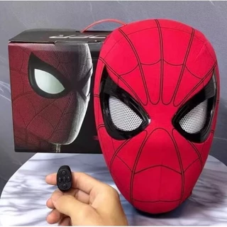 Máscara Cintilante Elétrica Homem Aranha Controle De Anel Olhos Piscantes Podem Brilhar Mágico : Longe De Casa Capacete De Jogo