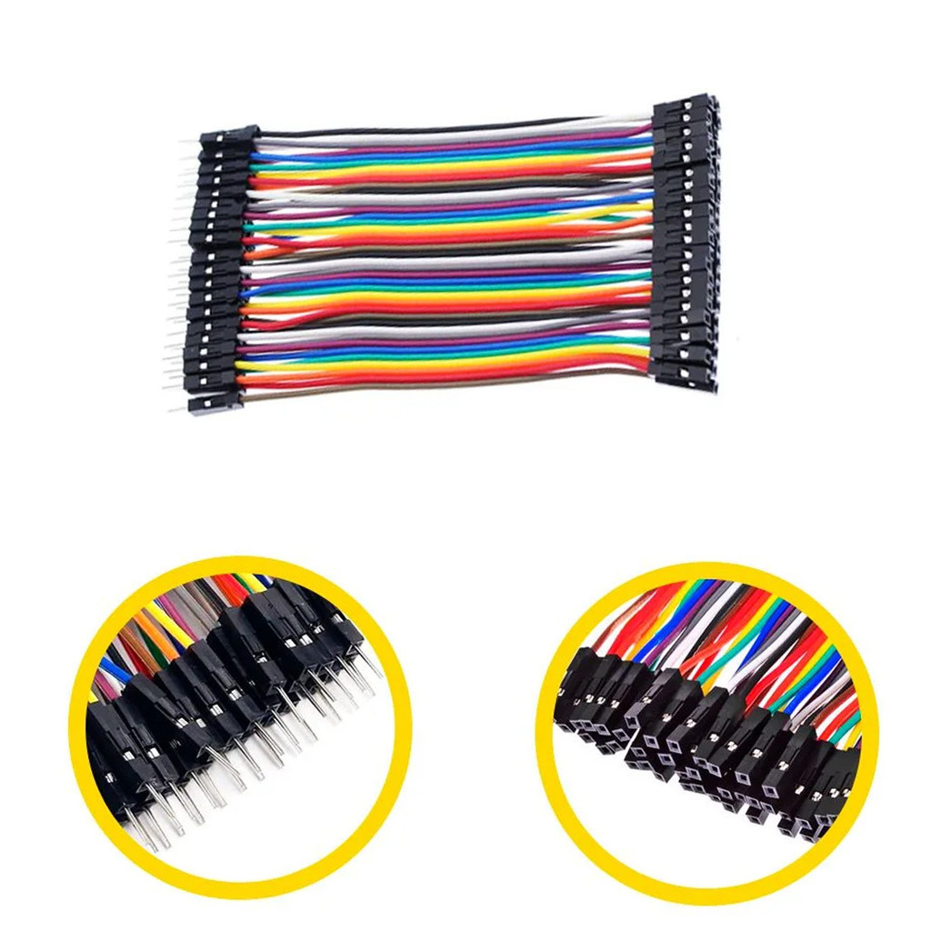 Kit Jumpers Macho x Femea 30cm 40 Unidades Para Projetos Arduino ...