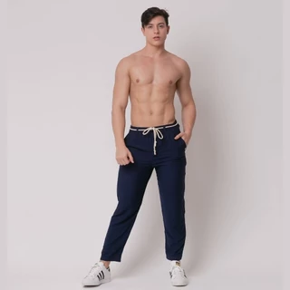 Calça Masculina Viscolinho Pantacourt Azul Marinho