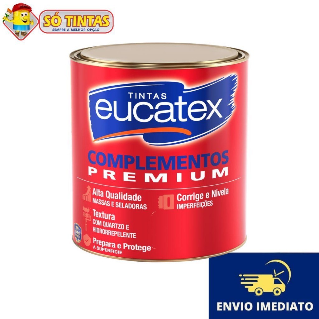 Massa Acrílica para Paredes e Tetos Premium Eucatex 900ml Secagem Rápida e Fácil de Lixar