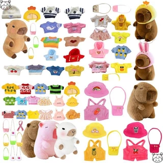 Capivara Pelúcia Com Roupas Boneca Animal Macio Abraçando 9 Polegadas hotedsbr