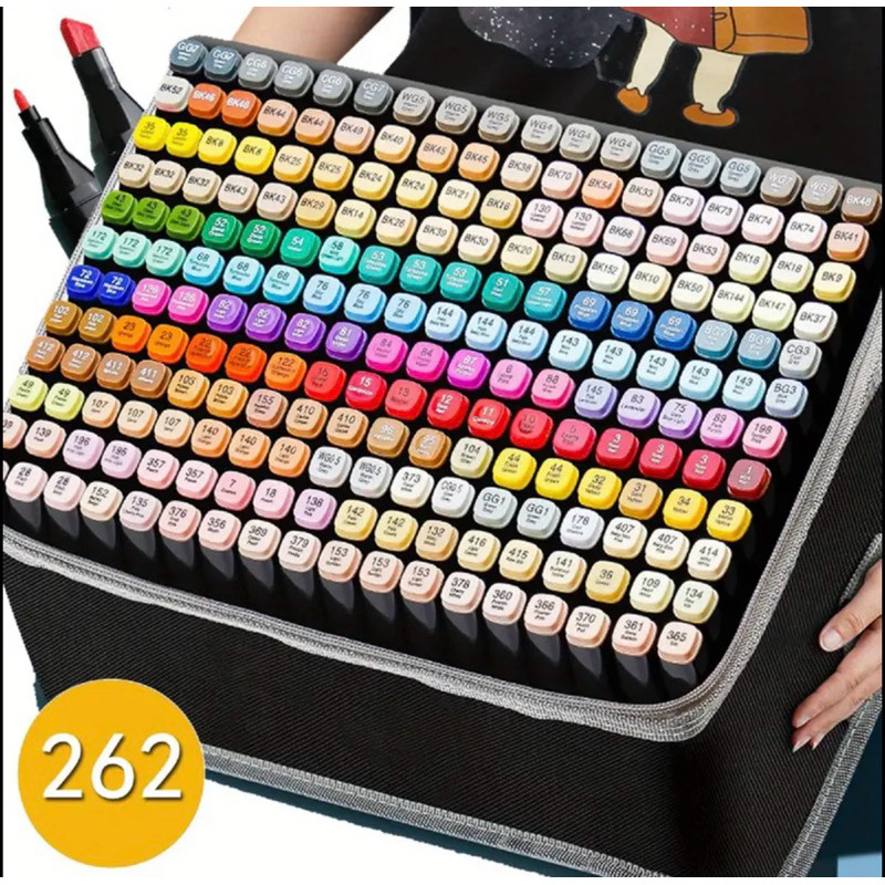 262 Cores Caneta Marcadora De Ponta Dupla Conjunto De Canetas De