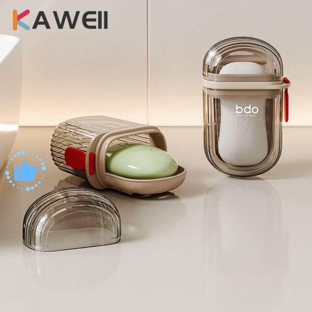KAWEII Soap Rack , Saboneteira Portátil À Prova D'água Para Viagem , Plástico De Com Tampa Storage Box Bathroom