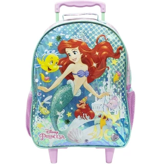 Mochila Rodinhas Pequena Sereia Ariel Disney