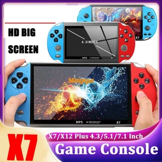 Console de videogame psp X7, console de videogame portátil de 5,1 / 4,3 polegadas, 8GB, tela HD, portátil, para jogos, videogame, clássico, WEFP