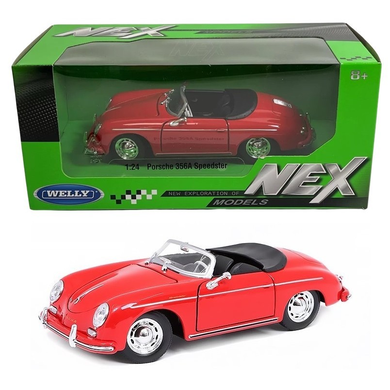 Porsche 356A Speedster Miniature 1/24 - Diecast Métal Welly - Neuf - Modèle Collection