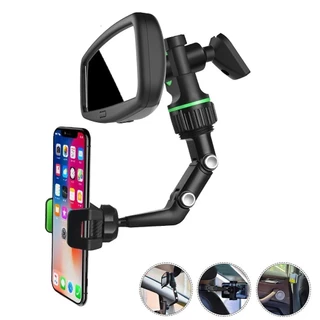 Kit 2 Suporte Celular Carro Universal Multifuncional 360 Graus Clip Espelho Retrovisor