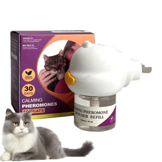 Difusor Calmante De Feromônio Para Gatos 48ml Plug-In Relaxantes Iniciar O Kit Aliviar Eficazmente Estresse Da Ansiedade Reduz A Luta E Arranhão