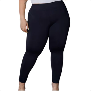 Calça Legging Básica Suplex Flanelada Plus Size Alta Qualidade / Zero Transparencia / Tecido bem incorpado